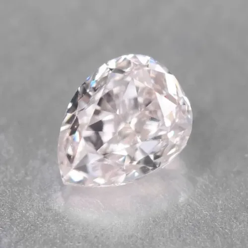 Natural Fancy Light Pink diamond - 0.13ct Pear Cut